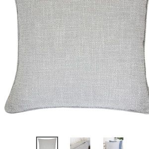 Silver linen pillow cover 20x20